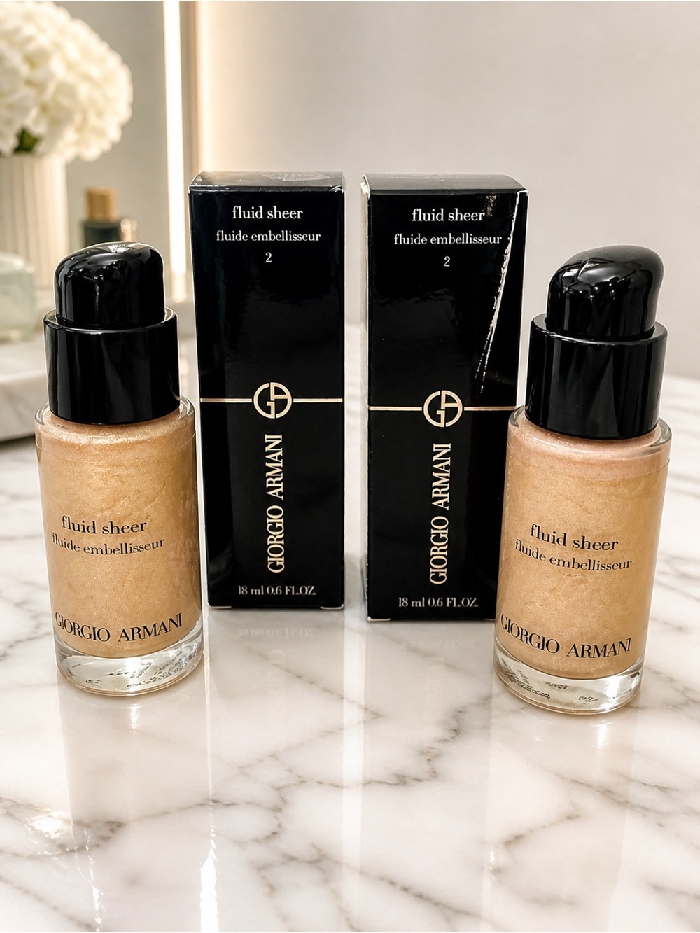 (1) Giorgio Armani Fluid Sheer Illuminating Liquid #2, NIB
